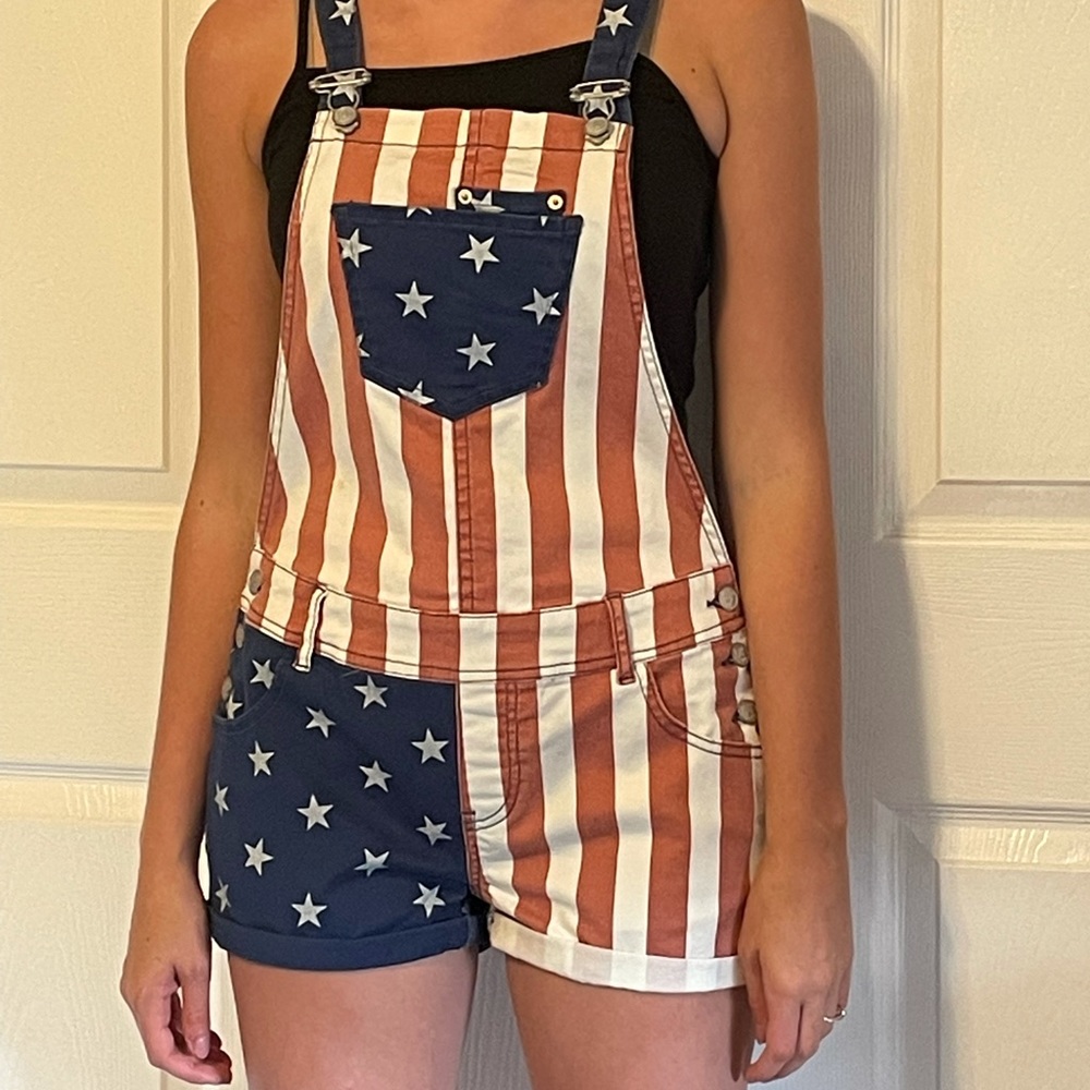 American flag overalls